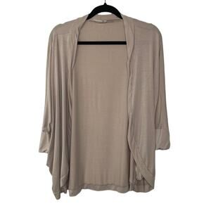Hope + Grace Sweater Cardigan Open Front Dolman Sleeves Casual Womens‎ Tan Large